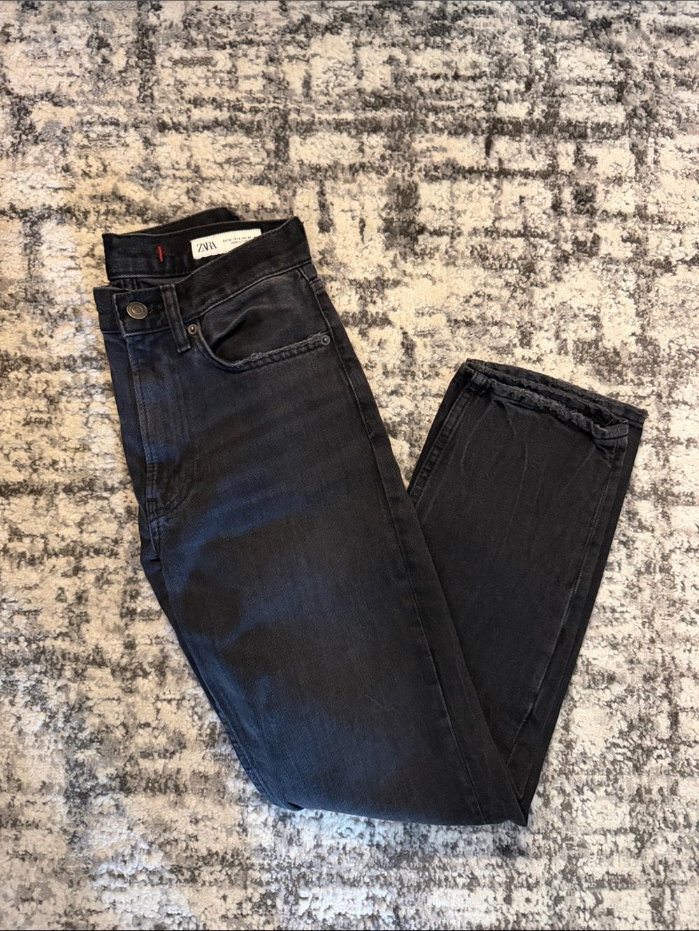 Zara Straight Leg Black Jeans